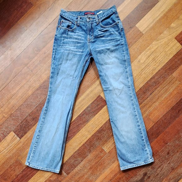 BCBGMaxAzria Light Wash Boot Cut Jeans Size 3/4 Regular - Picture 1 of 16